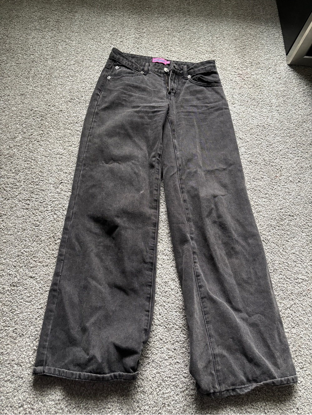 Women's Wide-Leg Black Jeans Edikted